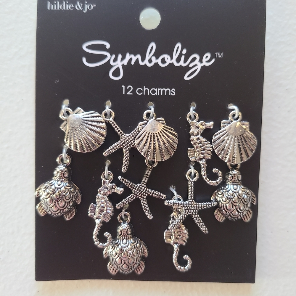 Hildie & Jo Symbolize Mixed Charm Sets - Silver Tone & Beads Lot Of 7 - Picture 4 of 7